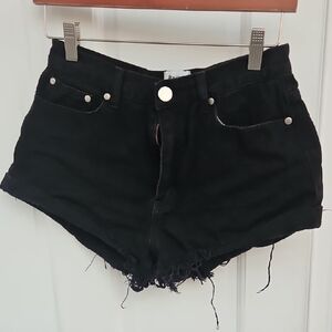 Princess Polly Black Denim Shorts